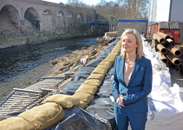 Liz Truss saw the damage done by the floods on Boxing Day in Leeds