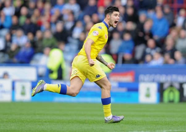 Alex Mowatt celebrates his goal for Leeds United at Huddersfield in November. Picture: Simon Hulme.