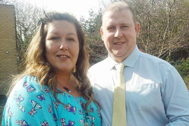 A handout 'before' picture of Paula and Andrew Butler, from Huddersfield in West Yorkshire, who have been named as the Slimming World Couple of the Year 2016.