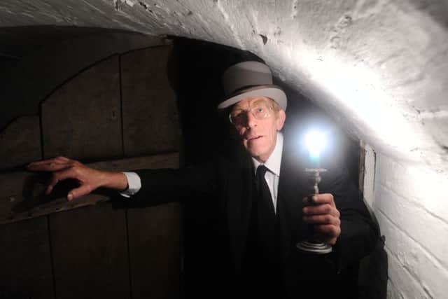 Ken Goor, who has led tours around Leeds for over 25 years, as he is running two special Halloween ghost tours of Leeds on Thursday and Friday. 276 October 2014. Picture Bruce Rollinson