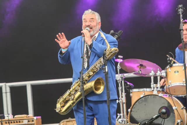 Beverley Folk Festival 2015 held at The Beverley Racecourse - authentic rhythm & blues band - King Pleasure & the Biscuit Boys