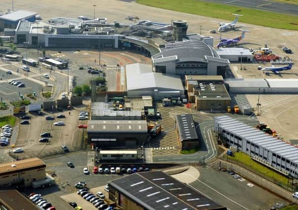 5 June 2015.......   Aerial shot of Leeds Bradford Airport. Picture by Tony Johnson