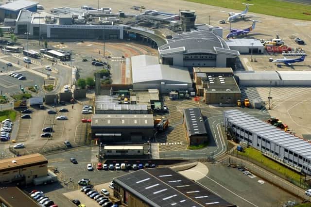 5 June 2015.......   Aerial shot of Leeds Bradford Airport. Picture by Tony Johnson