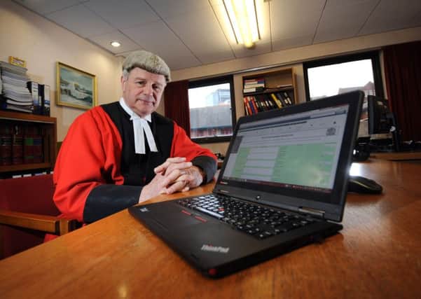 Judge HHJ Peter Collier, pictured in his chambers at Leeds Crown Court..15th March 2016 ..Picture by Simon Hulme