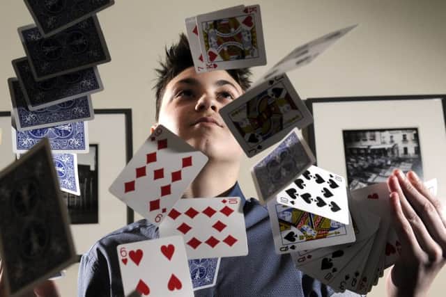 Young magician Rhys Cunningham, 14.