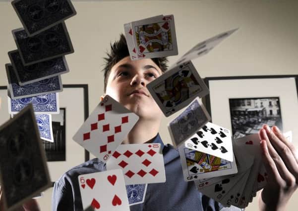 Young magician Rhys Cunningham, 14.