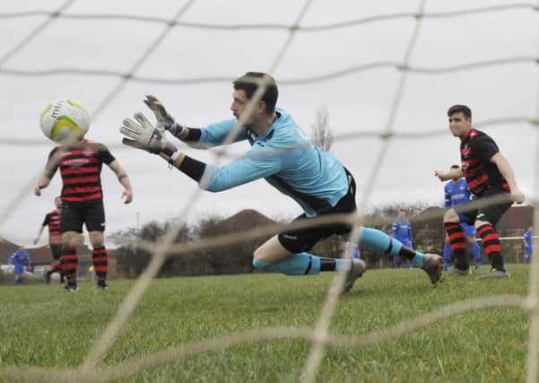 Match action from Stanley United v Whitkirk Wanderers.