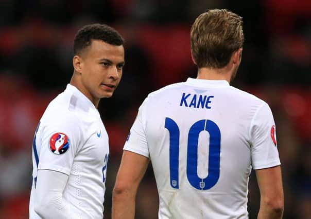 Dele Alli with teammate Harry Kane. PIC: PA