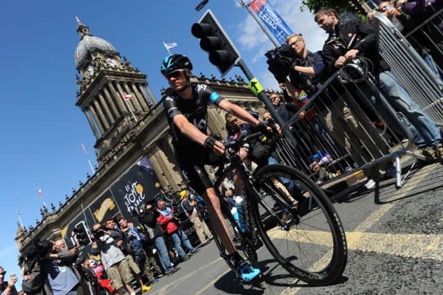 Chris Froome at the start of of the first stage of the Tour de France in in Leeds in 2014. His Team Sky team are returning for the second instalment of the Tour de Yorkshire legacy race next month.
