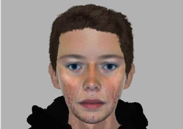 An e-fit image of the robbery suspect