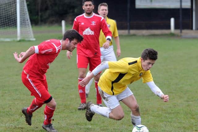 Yorkshire Amateur League Championship action from Collingham Juniors OB v Leeds Medics & Dentists Res. PIC: Steve Riding