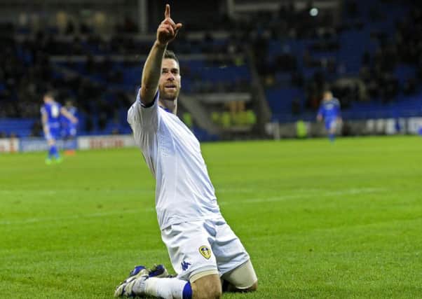 Mirco Antenucci salutes the travelling fans after scoring his goal against 
Cardiff City