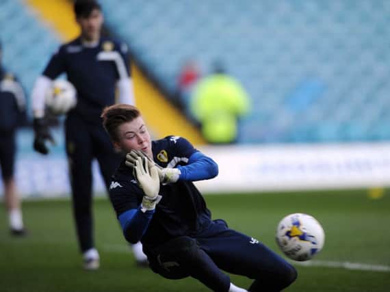 Leeds United goalkeeper Bailey Peacock-Farrell.