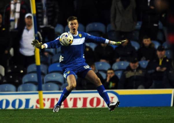 Leeds United no2 goalkeeper Bailey Peacock-Farrell.