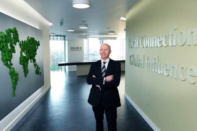 John Alderton inside the new office of the law firm Squire Patton Boggs.
PIC: Jonathan Gawthorpe