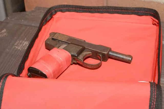 The firearm dumped by Klevis Banushi and Sabbir Hussain in a bin at a pensioner's house in Hyde Park.