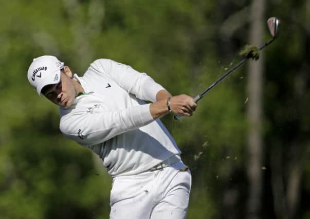 Sheffield's Danny Willett plays his tee shot at the 12th hole in the final round of the Masters (Picture: David J. Phillip/AP).
