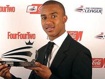 Fabian Delph wins the Football League's young player of the year award in 2009.