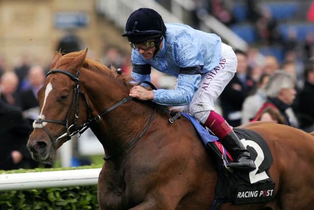 Frankie Dettori on Foundation finishing third in the Racing Post Trophy at Doncaster in October.