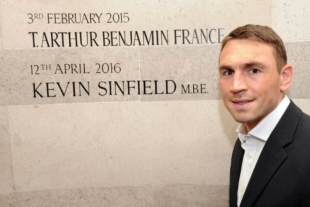 Kevin Sinfield at Leeds Civic Hall where he received The Leeds Award from the Lord Mayor of Leeds, Coun Judith Chapman