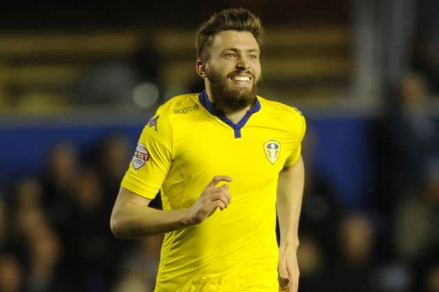 Stuart Dallas celebrates his second goal. (Picture: Bruce Rollinson)