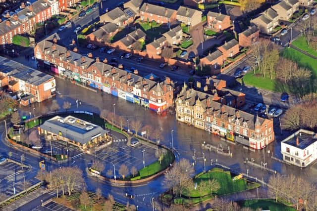 Floods in the Kirkstall Road area of Leeds in December.