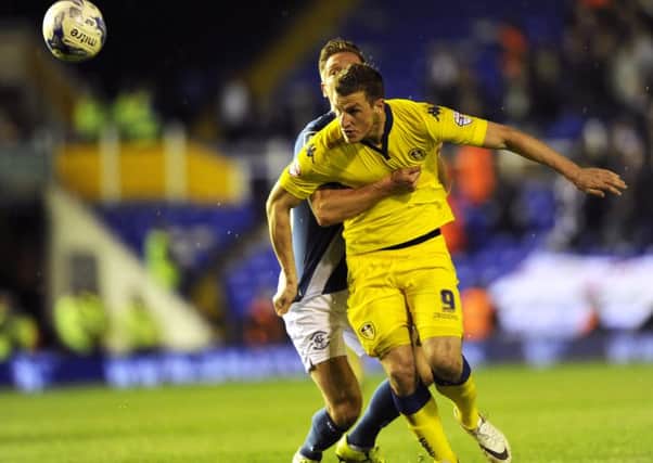 Chris Wood in action at Birmingham City in midweek.  PIC: Bruce Rollinson