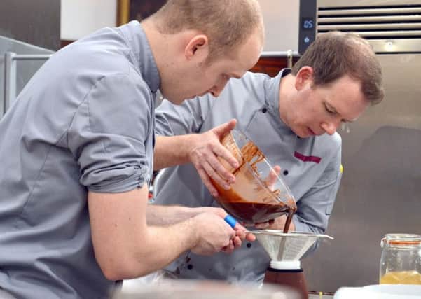 Stefan Rose and Stephen Trigg battled it out on the BBC Two show Bake Off Creme de la Creme. Pic: Love Productions and BBC.