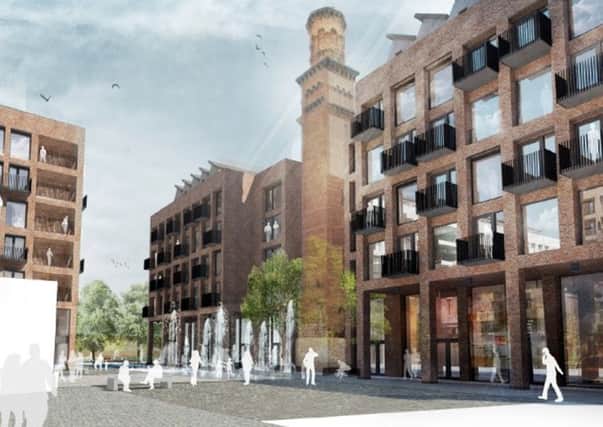 Artist's impression of the Tower Works area of Holbeck Urban Village, Leeds.