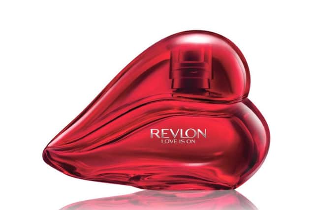 Revlon Love is On eau de toilette - 
Italian Lemon with sweet raspberry, luxurious magnolia flowers and timeless rose mingle over an intriguing core of spice with plum blossom combined with sliced ginger, hot cardamom and exotic sandalwood and bottom notes of Madagascan vanilla infused with amber and musk. It's Â£14.99 for 50ml at Amazon.