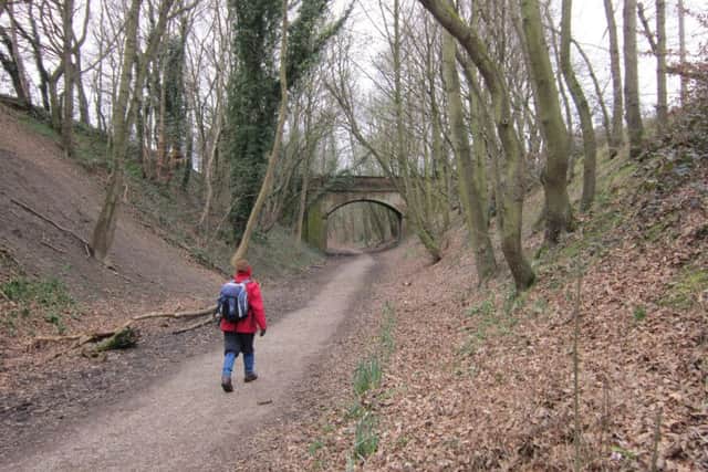 Along the bed of the old Garforth-Castleford railway, now known as The Lines Way.