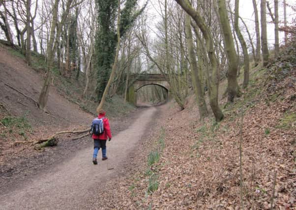 Along the bed of the old Garforth-Castleford railway, now known as The Lines Way.