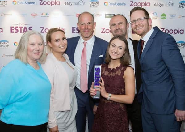 GOLD AWARD: The Redbrick Properties team with TV property expert Phil Spencer at the awards ceremony.