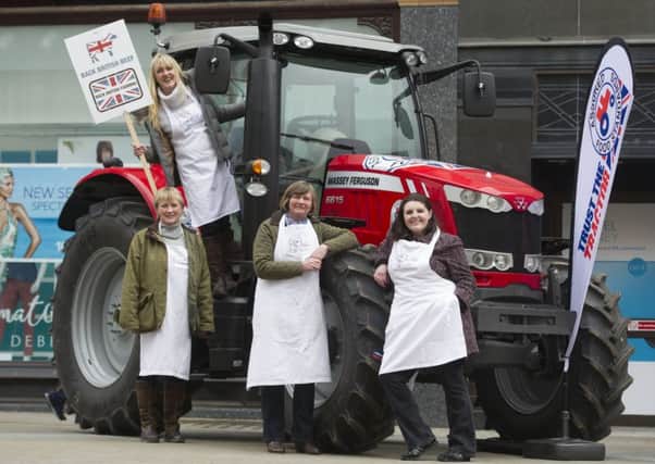 Pictured (L-R) are Catherine Thompson, Lesley Bolton, Rosey Dunn and Rebecca Miah, supporters of Great British Beef Week.  Pic: James Hardisty.