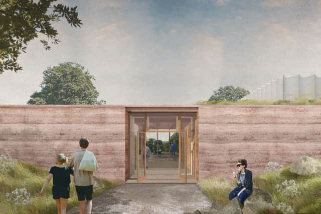 An artists impression of the new visitor centre at Yorkshire Sculpture Park