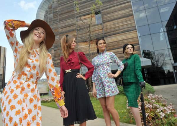 Models showcase some of the retro fashion designs from the M&S Company Archive.