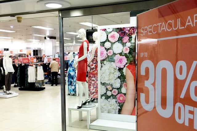 Prices are slashed at the BHS store in The Kingfisher Centre, Redditch, Worcestershire, as the fashion chain has been placed in administration, April 27 2016. British Home Stores which employs about 11,000 people, will continue trading while the administrators seek a buyer for the business.