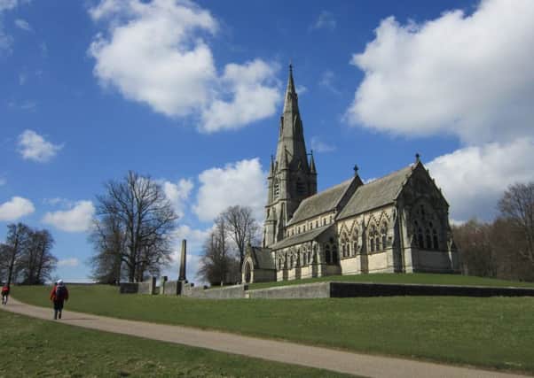 St Marys Church stands proud in the grounds of Studley Royal estate.