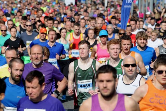 The  Leeds Half Marathon gets under way. Picture by Simon Hulme
