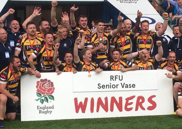 West Leeds RFU crowned Senior Vase Champions at Twickenham.