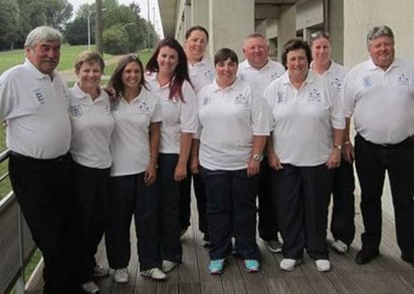 Ladies England Squad, with Leeds' Kayleigh Smith, third from left.