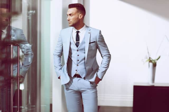 Calum Best wears jacket, Â£69; trousers, Â£30; waistcoat, Â£35, all at Burton, with free shoes when you buy jacket and trousers. See Calum's best dress racing tips for men below.