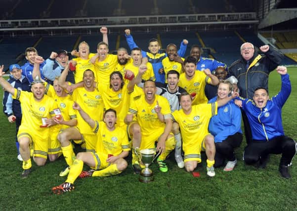 Seacroft WMC beat Leeds City Rovers 4-2 at Elland Road to win the Leeds and District  Sunday Senior Cup.
