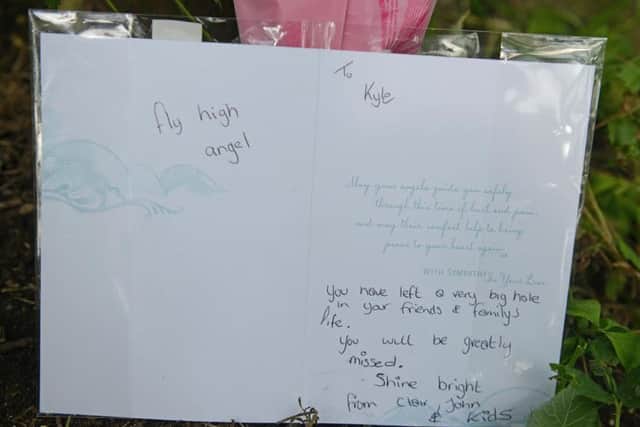 Tributes left for Kyle.
