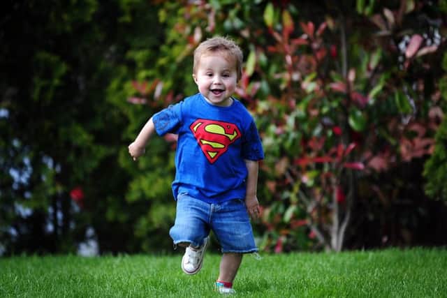 Freddie McDonald, three, pictured at home in Ossett. Picture by Jonathan Gawthorpe.