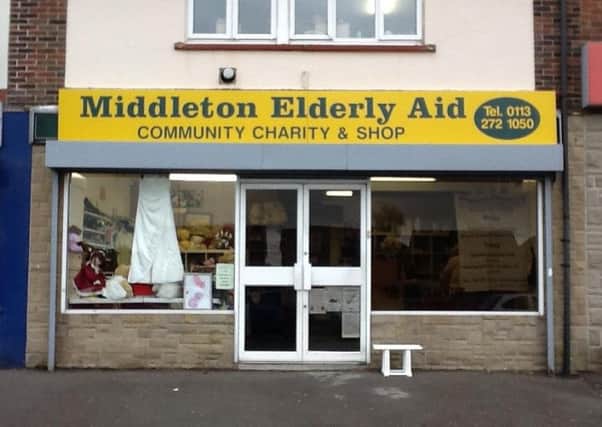 Middleton Elderly Aid's charity shop in Middleton Park Road, Middleton.