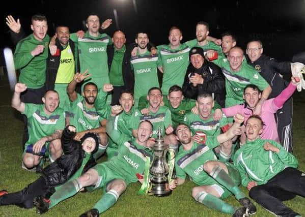 Beeston St Anthony',s who beat Carlton in the West Yorkshire League League Cup final at Knaresborough Town 4-2 after extra time and penalties.