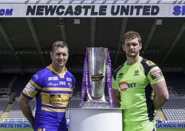 Danny McGuire and Sean O'Loughlin at the Magic Weekend launch.