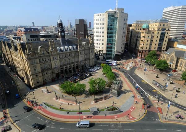 ON THE MOVE: City Square in Leeds.