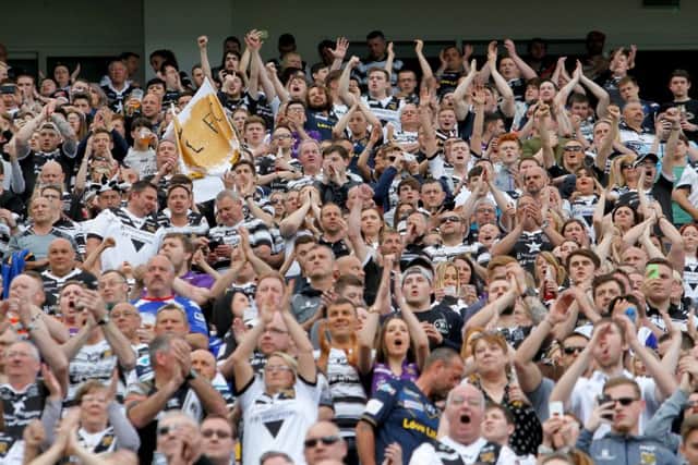 Hull Fc fans during the Magic Weekend at St James' Park. Picture: Richard Sellers/PA